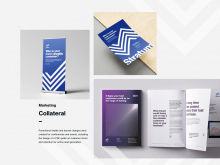 Marketing collateral design for tech startup